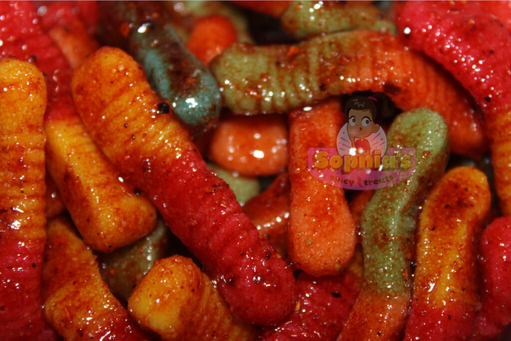 Chamoy Trolli Sour Worms Sophias Spicy Treats 8158