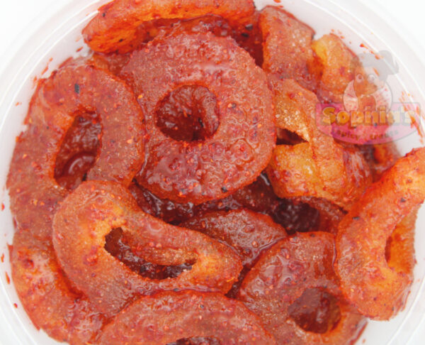 Chamoy Covered Pineapple Rings