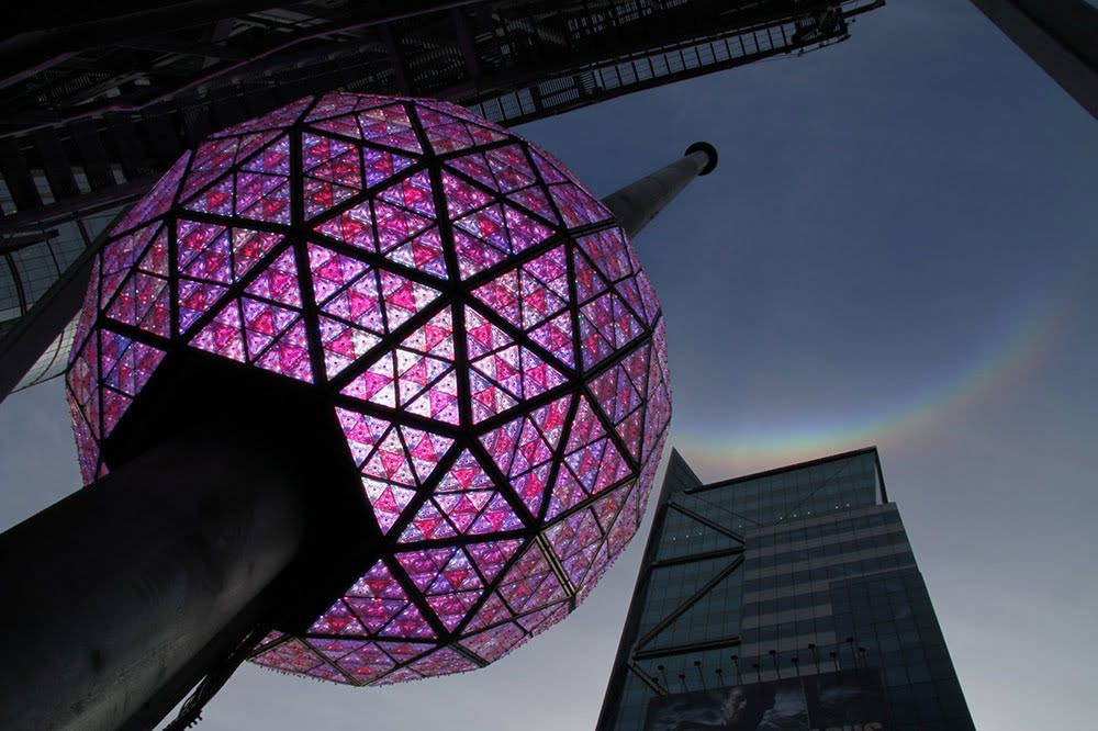 The ball drop can be seen along Broadway, from 43rd Street to 50th Street.